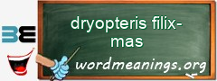 WordMeaning blackboard for dryopteris filix-mas